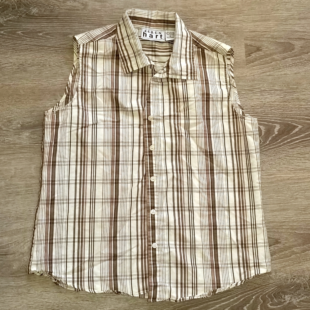 Plaid Button Down Tank